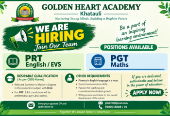 Golden Heart Academy Hiring Poster